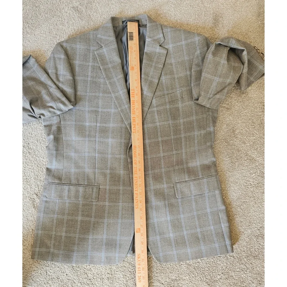 Ralph Lauren Blazer Mens 44R Silk Wool Windowpane Plaid Old Money Preppy Classic